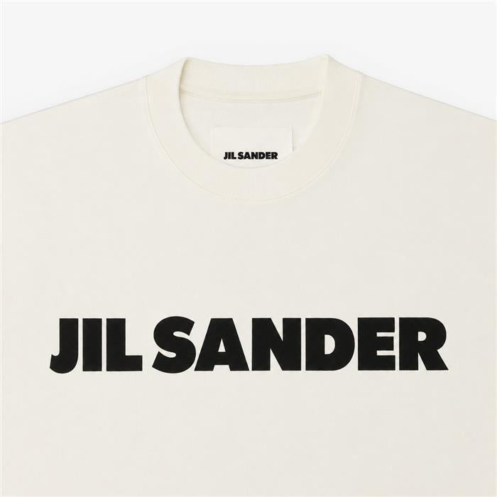 JIL SANDER Logo Men’s Long Sleeve T-Shirt White Cotton