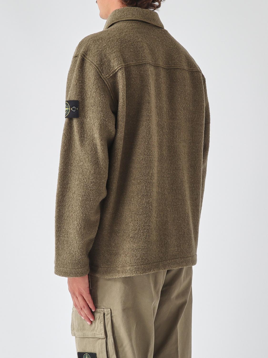 STONE ISLAND Cotton Long Sleeve Shirt Green Men