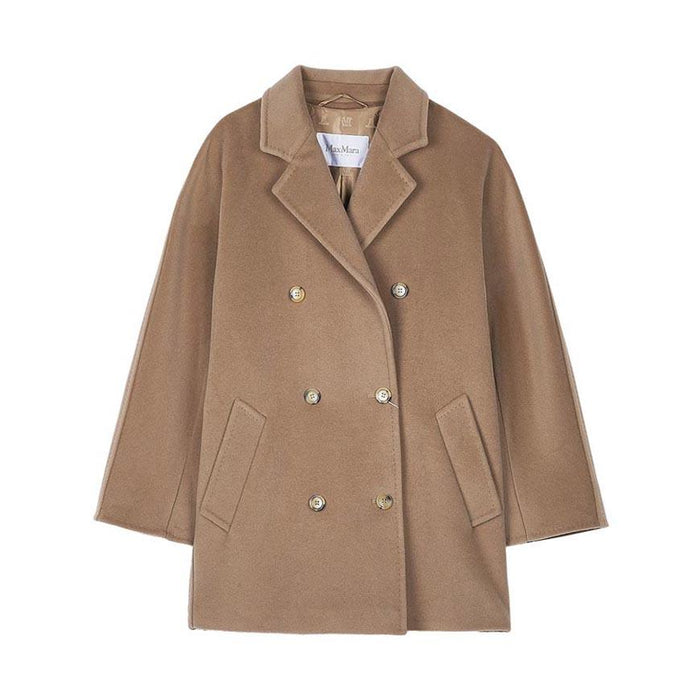 Max Mara Women’s Rebus Icon Coat Beige Wool Blend