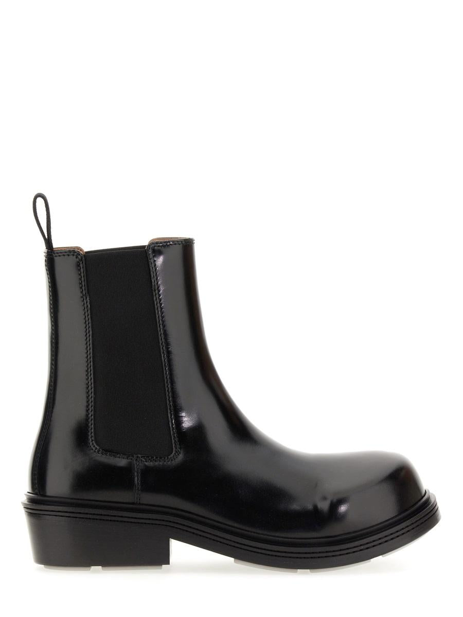 Bottega Veneta Black Leather Chelsea Boots for Men