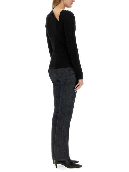Helmut Lang Long Sleeve Sweatshirt Top O07HW504 001 BLACK DOM