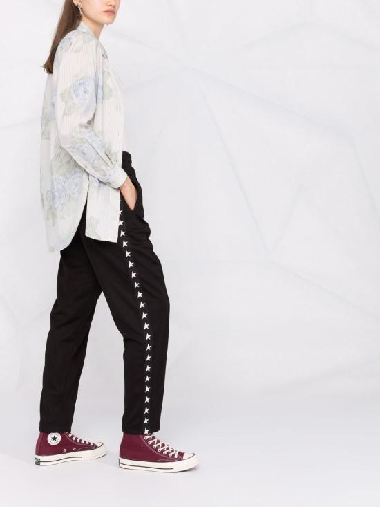GOLDEN GOOSE Star Collection Zip Jogger Sweatpants GWP00877P00052180203 BLACK