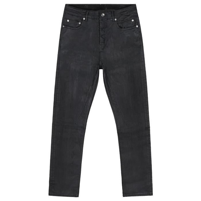 Rick Owens Darkshadow Detroit Stretch Denim Pants Black