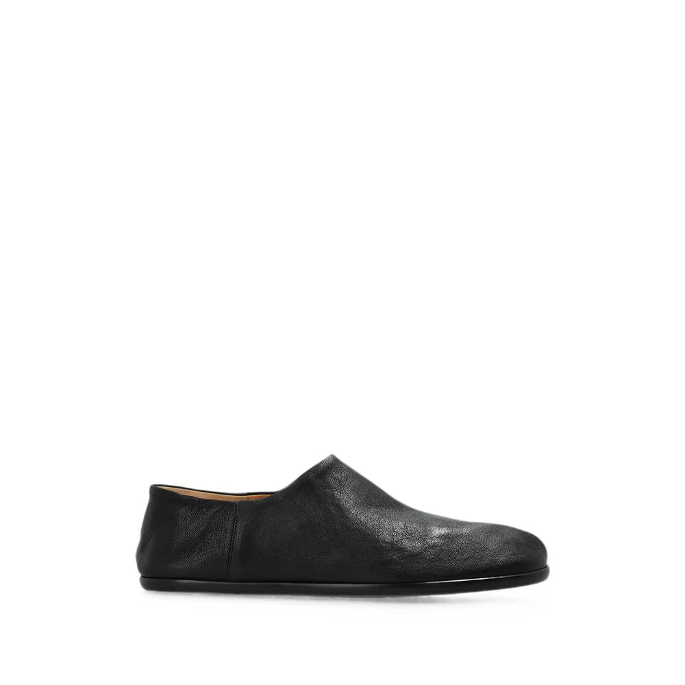 Maison Margiela Black Leather Slip-On Loafers for Men