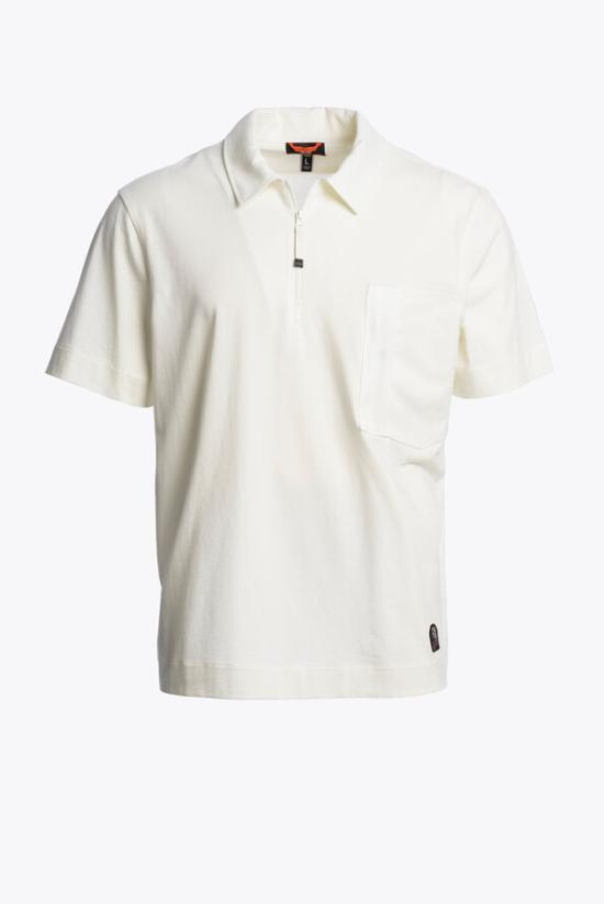 Parajumpers Star White Cotton Polo Shirt for Men PMPORY 04290