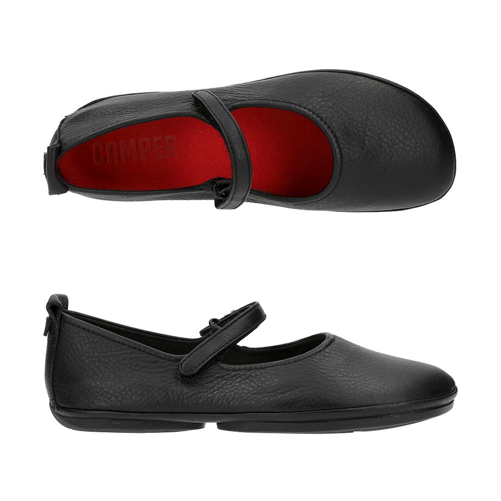 Camper Leather Ballet Flats Women’s Black Flat Shoes K201365 021