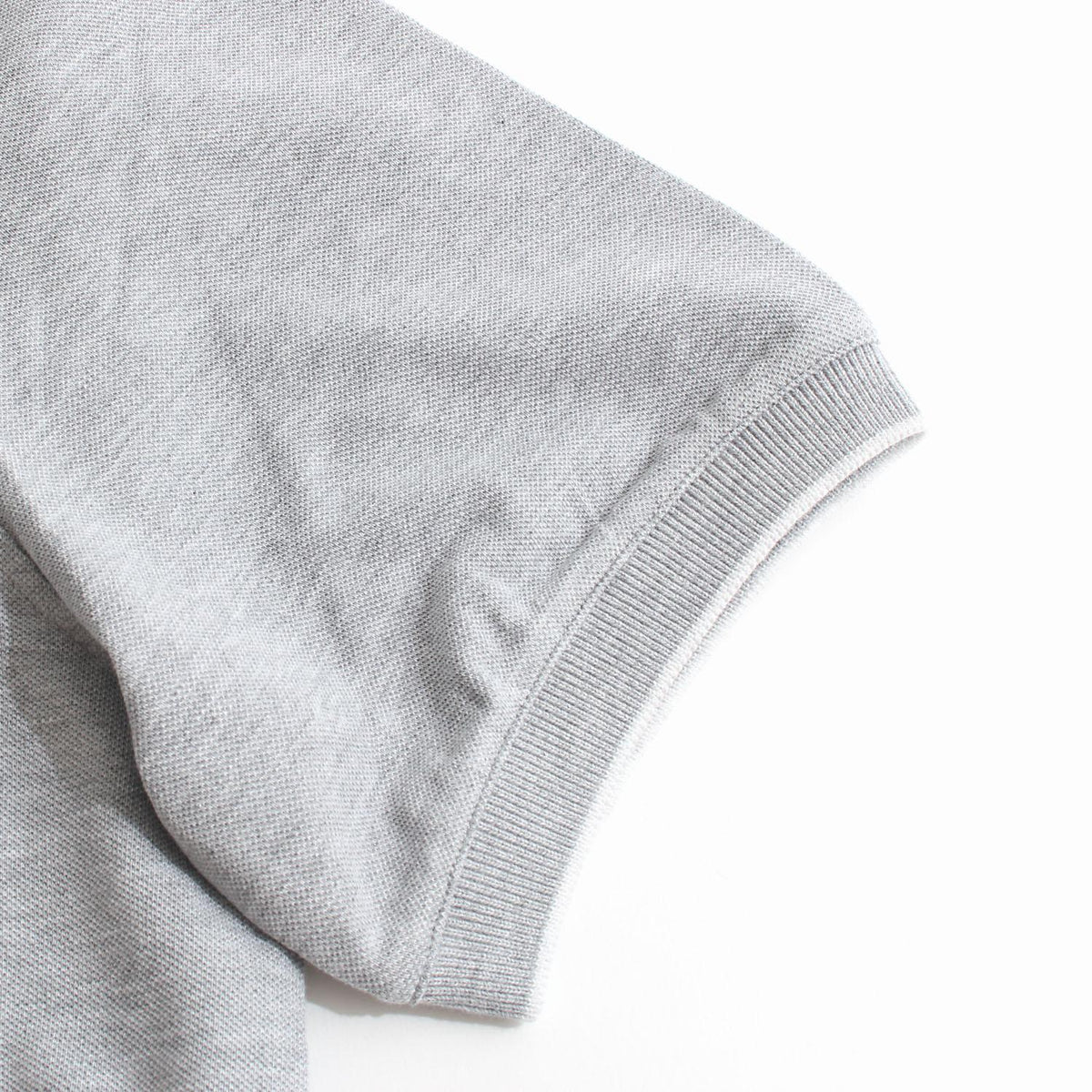 Brunello Cucinelli Embroidered Logo Grey Cotton Polo Shirt