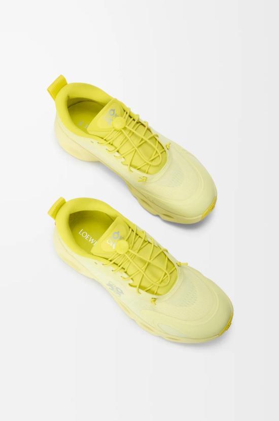 LOEWE Lime Green Leather Sneakers M929282 X384280