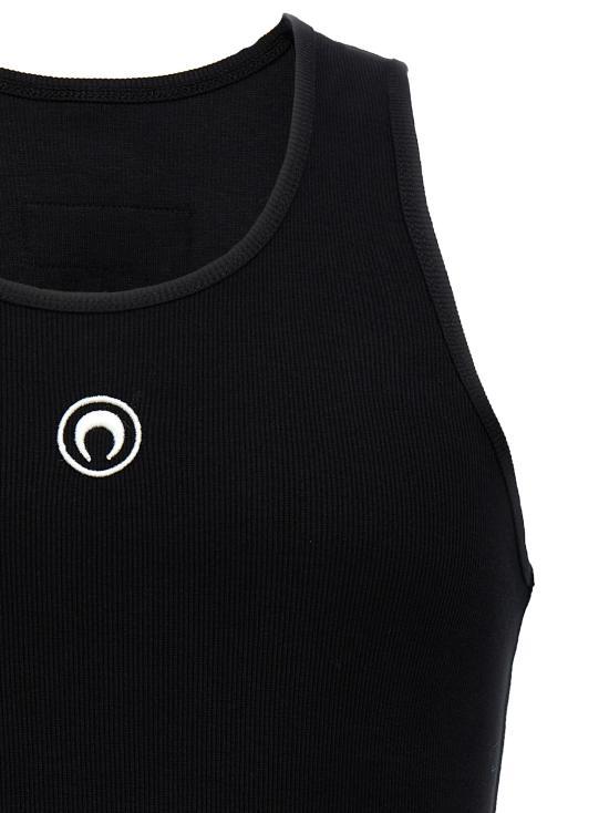 Marine Serre Black Sleeveless T-Shirt MTT081ACJER0011BK99