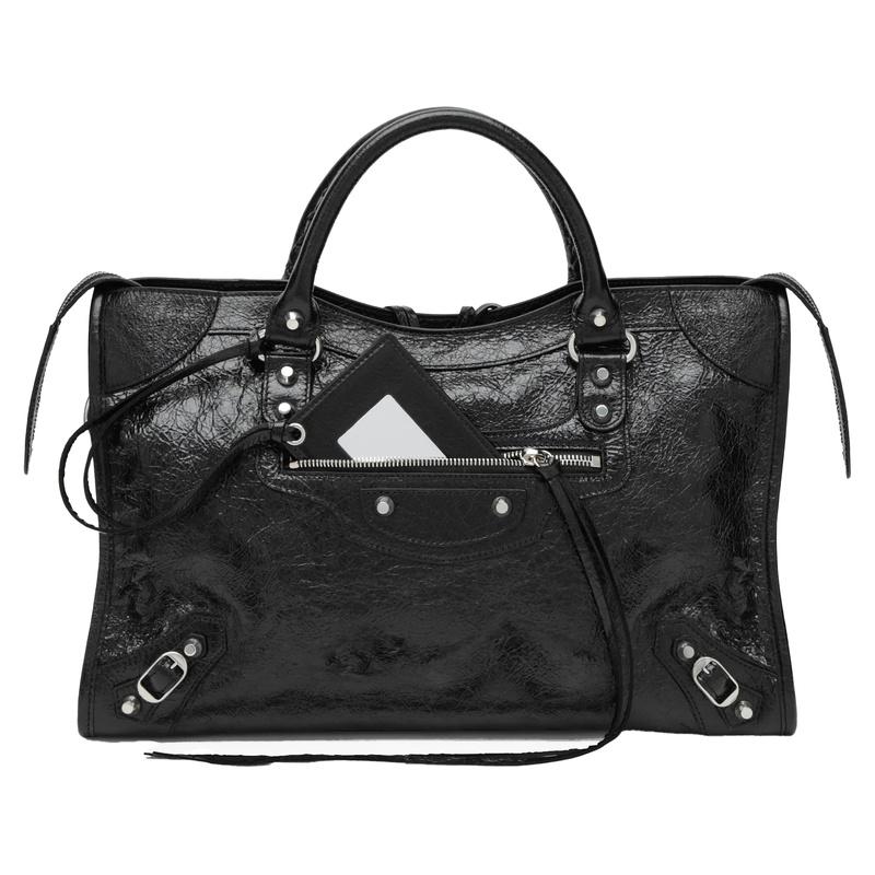 BALENCIAGA Le City Medium Tote Bag Black Leather Tote