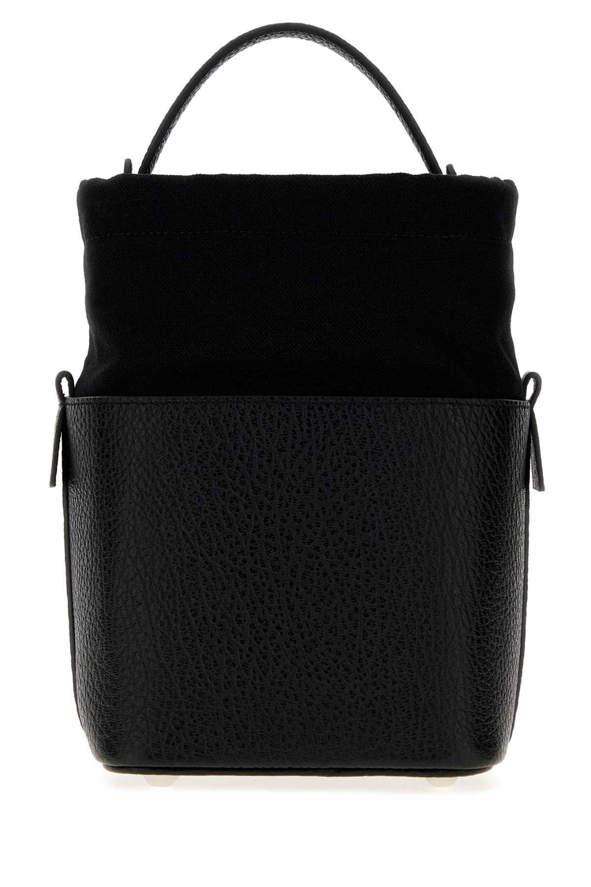 Maison Margiela Black Leather Tote Shoulder Bag