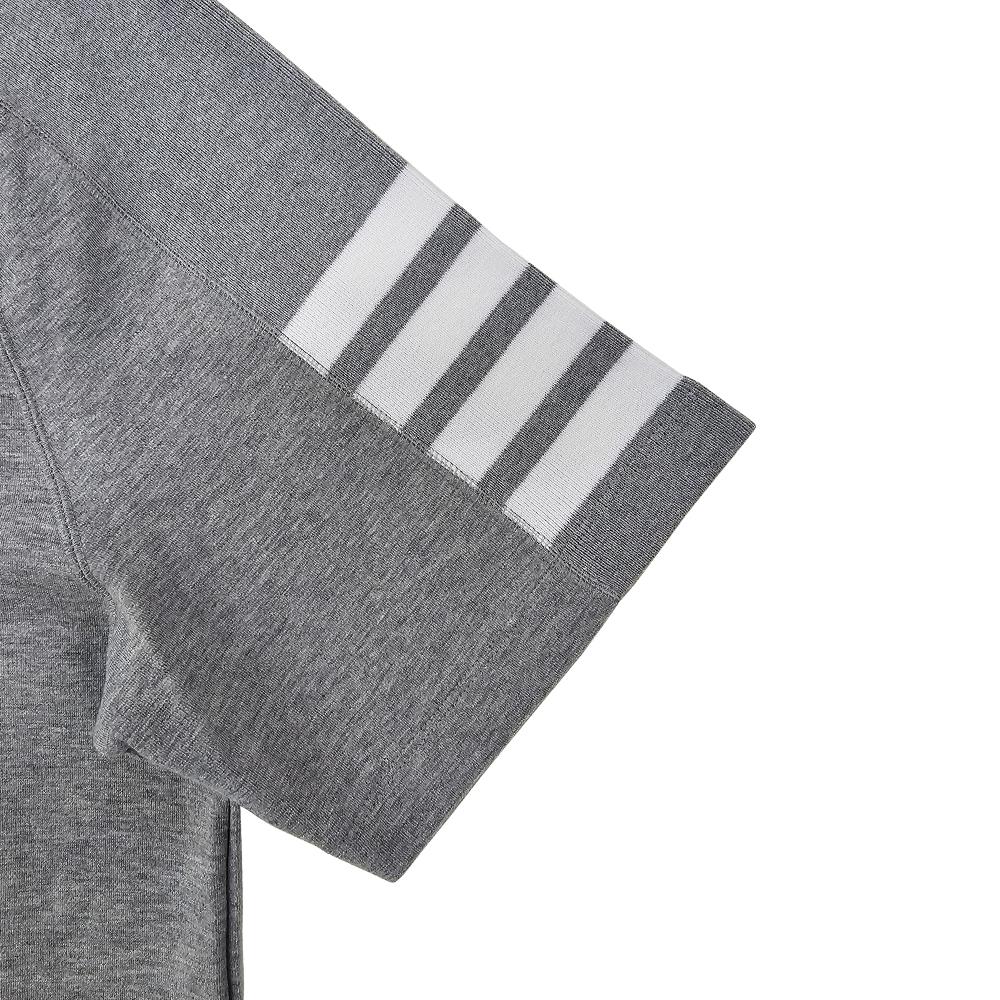 THOM BROWNE Diagonal Stripe Milano Cotton Polo Shirt