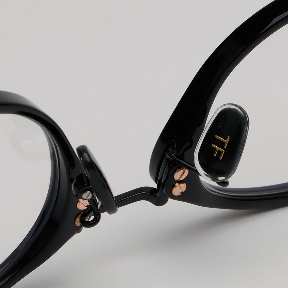 TOM FORD Round Acetate Blue Light Blocking Eyeglasses Asian Fit TF5920DB 001