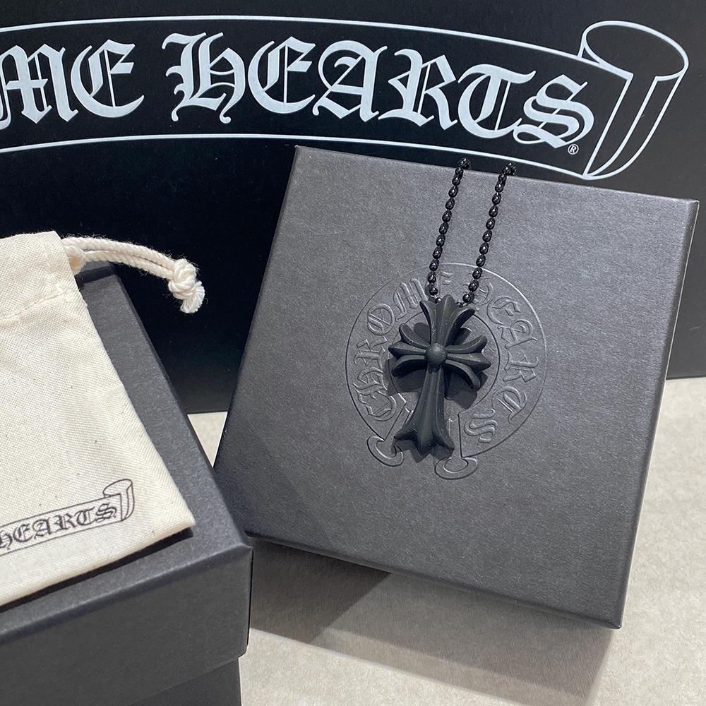 Chrome Hearts Black CH Cross Pendant Necklace Unisex