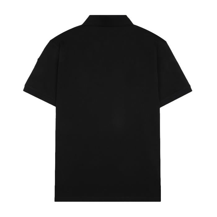 Moncler Logo Patch Piqué Polo Shirt Black Men’s
