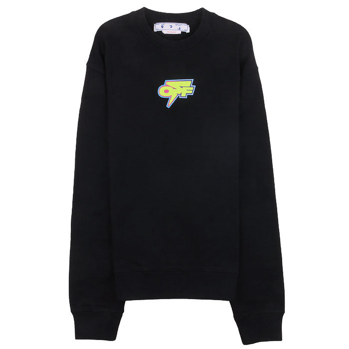 OFF WHITE Arrow Graphic Crewneck Sweatshirt Black/White Men's Top