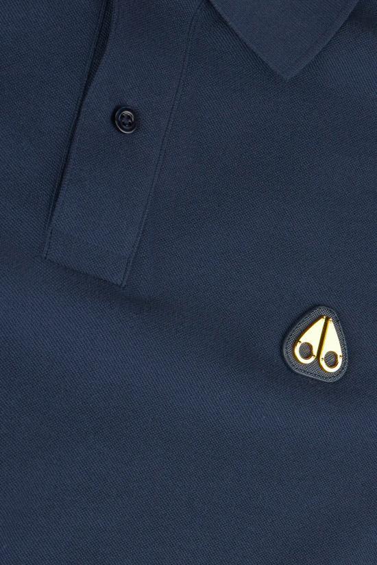 Moose Knuckles Navy Cotton Polo Shirt for Men M34MT712 G833