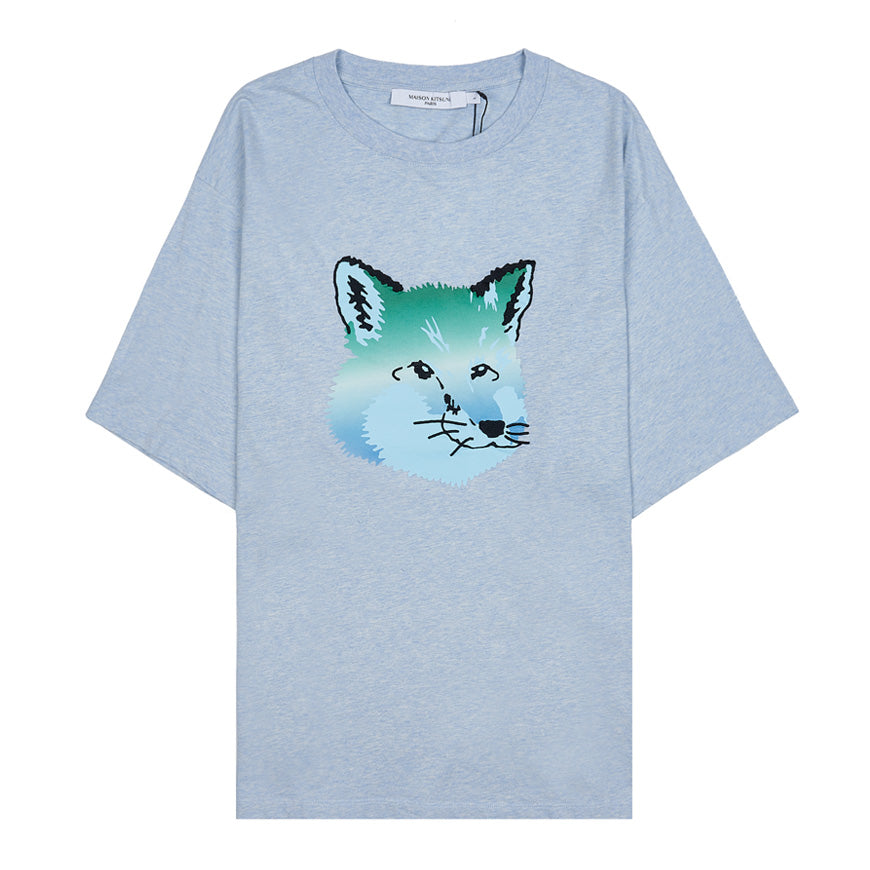 Maison Kitsune Men’s Fox Head Print T-Shirt KM00118KJ0008 BHM