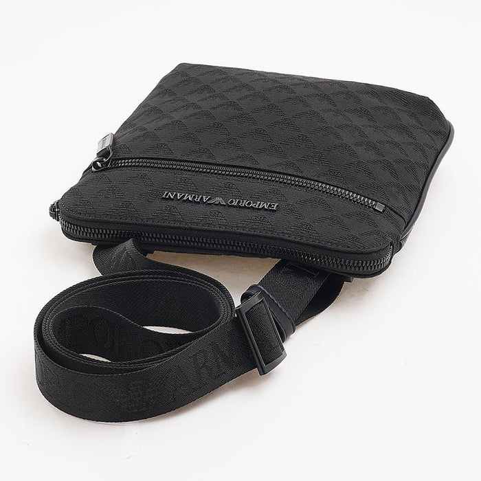 Emporio Armani Men’s Jacquard Eagle Crossbody Bag
