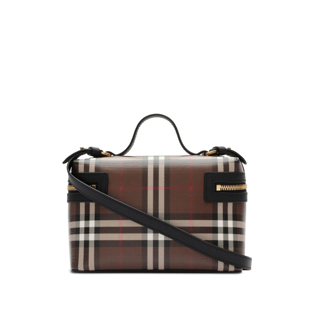 BURBERRY Leather Vanity Tote Bag Beige