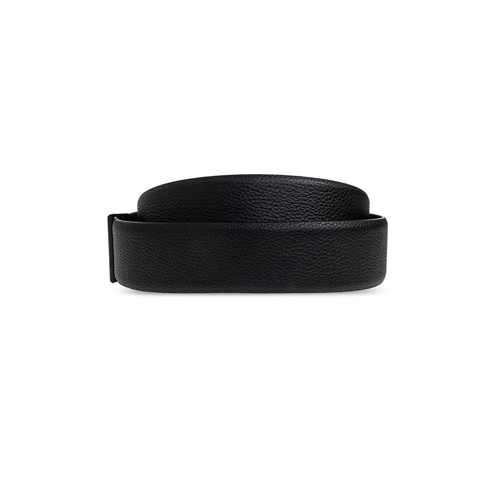 TOM FORD T Logo Black Leather Men's Belt TB178 LCL236L NAA