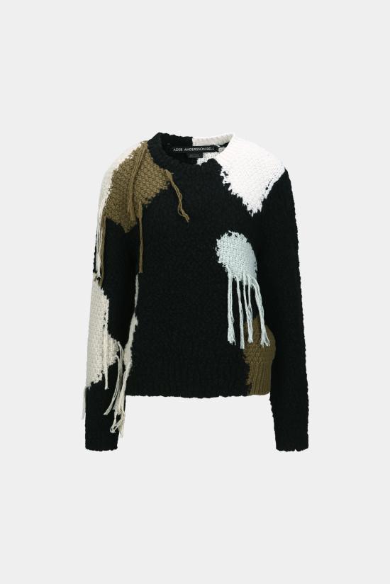 Andersson Bell Round Neck Knit Sweater for Women ATB1365W BLACK DOM