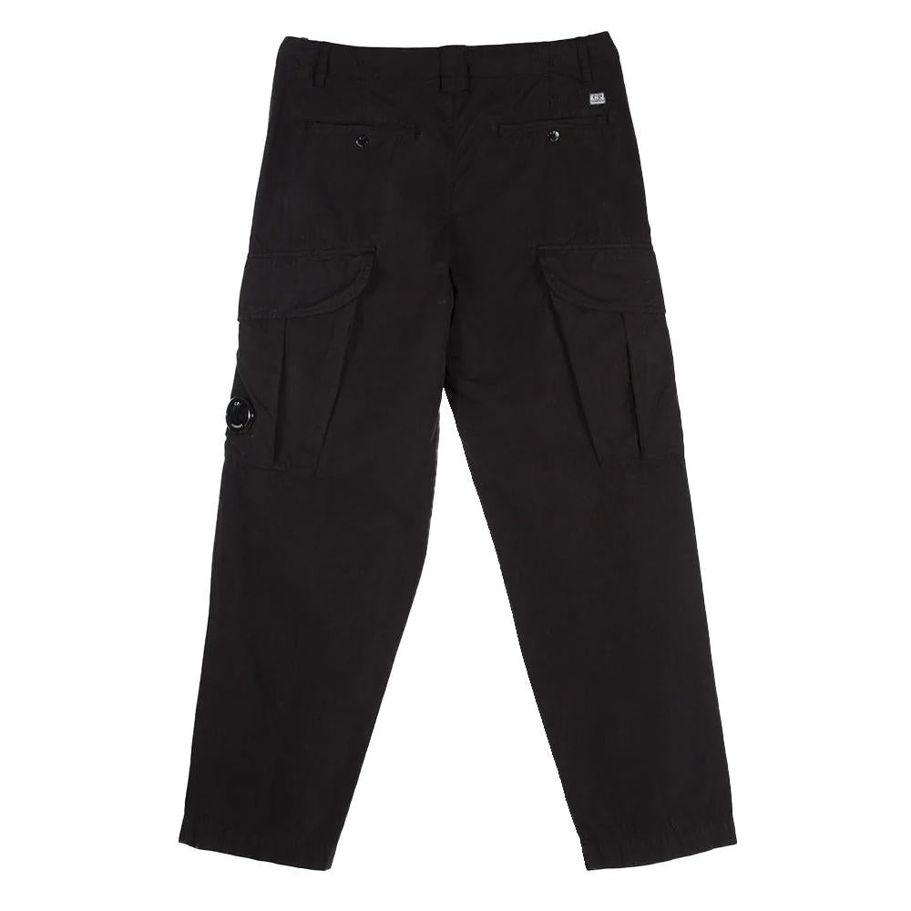 CP Company Lens Badge Cargo Pants Black Men’s Classic Trousers