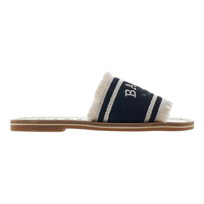 BALLY Bianka Flat Slide Sandals Women’s Black Leather