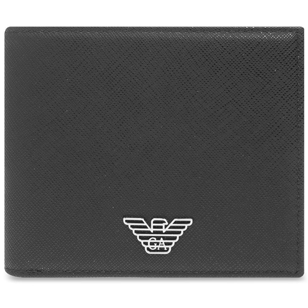 Emporio Armani Signature Leather Bifold Wallet Gift Set Navy