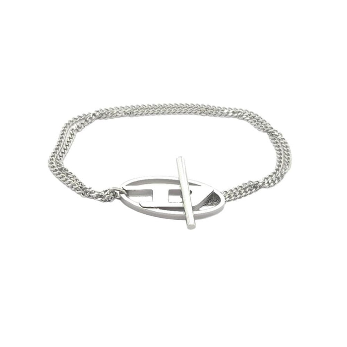 DIESEL Unisex D Logo Chain Bracelet DX1535040