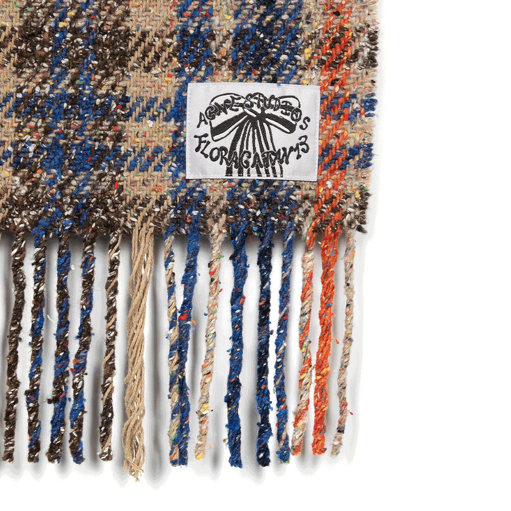 Acne Studios Checked Fringe Scarf CA0354 AEM