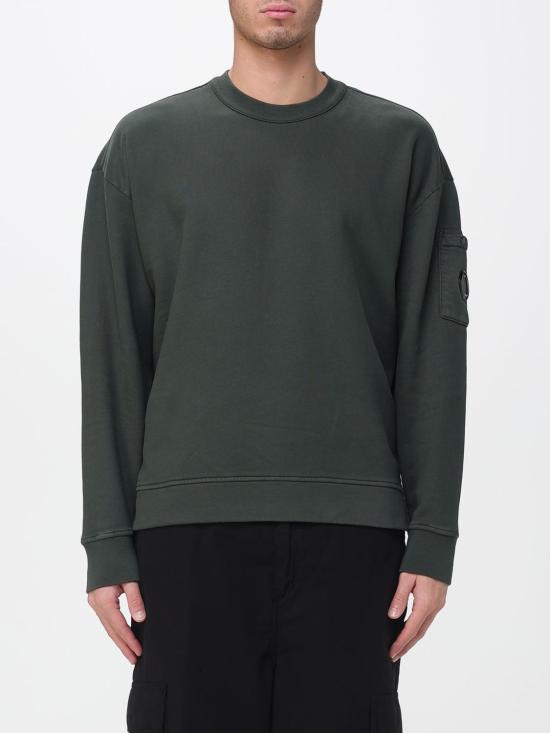 CP Company Brushed Emerized Diagonal Fleece Boxy Crewneck 19CMSS058A 006372G 978