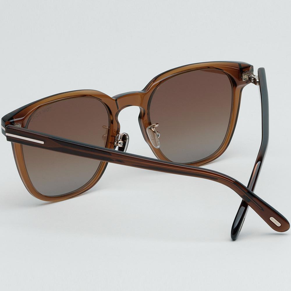 TOM FORD Clear Acetate Oversized Asian Fit Unisex Sunglasses TF1051K 45F