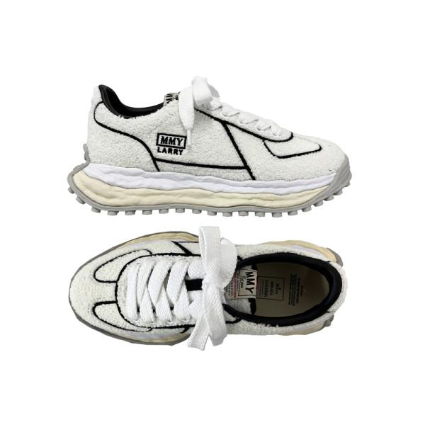 Maison Mihara Yasuhiro Chenille Embroidered Canvas Low Sneakers W A16FW712 WHITE