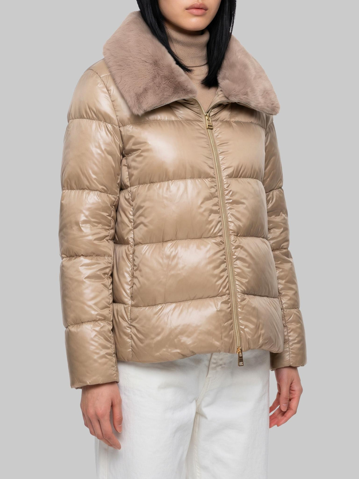 Herno Beige Down Puffer Jacket Women’s
