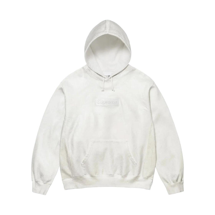 Supreme x MM6 Maison Margiela Foil Box Logo Hoodie White