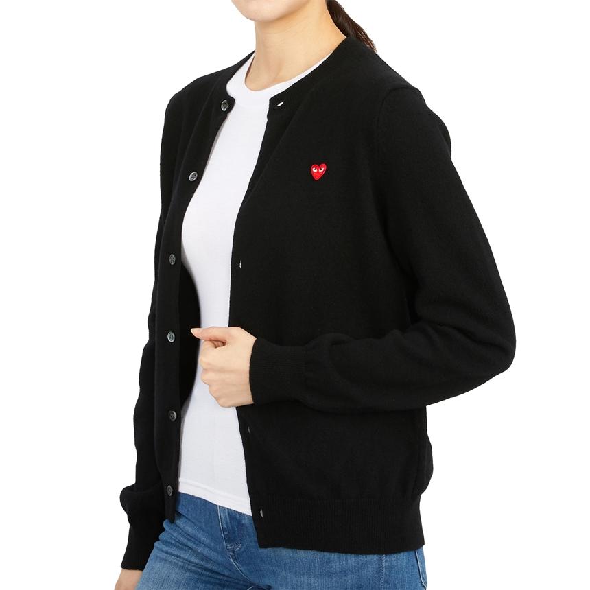 Comme des Garcons Mini Red Heart Logo Women’s Cardigan AZ N079 051 1