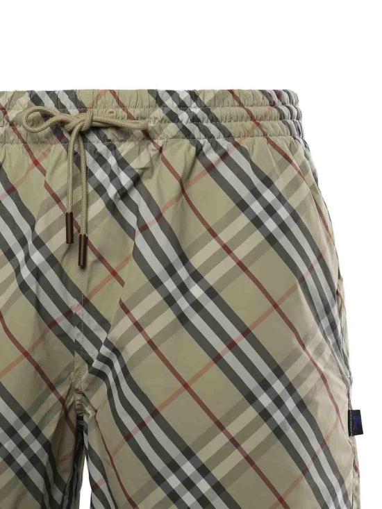 BURBERRY Check Swim Shorts Men’s 8121537 GLADE GREEN DOM