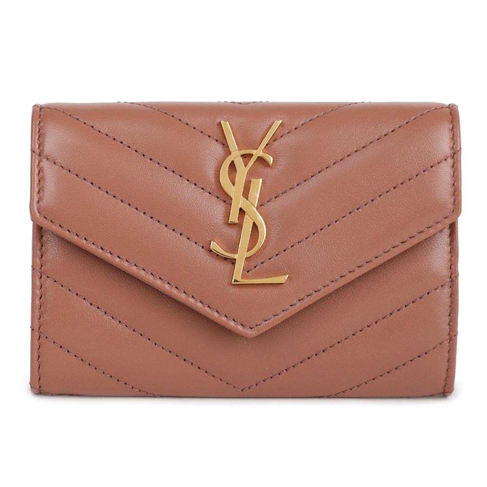 Saint Laurent Cassandra Leather Card Holder Wallet 414404 AAA44 5922