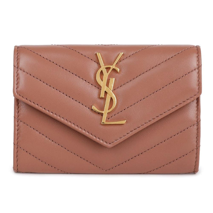 Saint Laurent Cassandra Leather Card Holder Wallet 414404 AAA44 5922