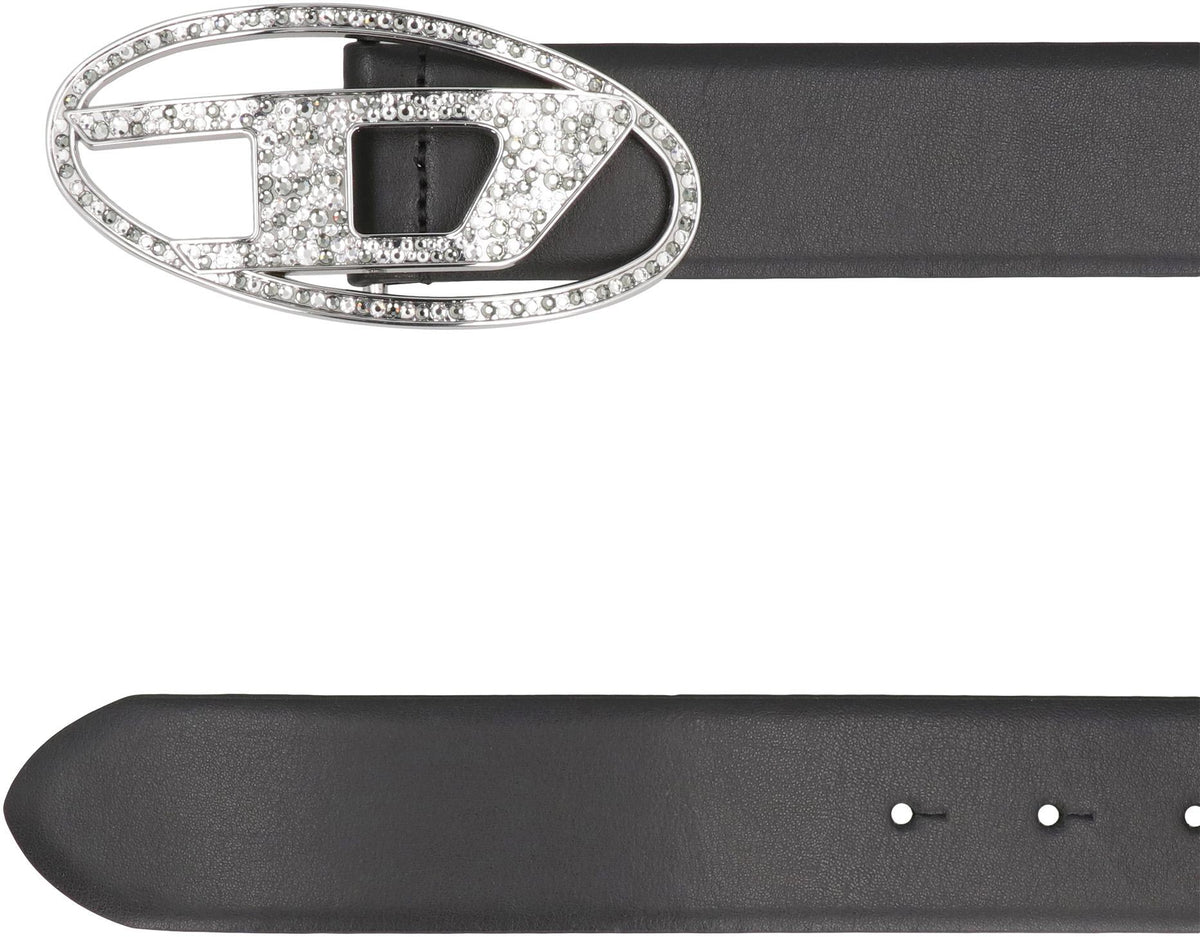 DIESEL Black Leather Belt