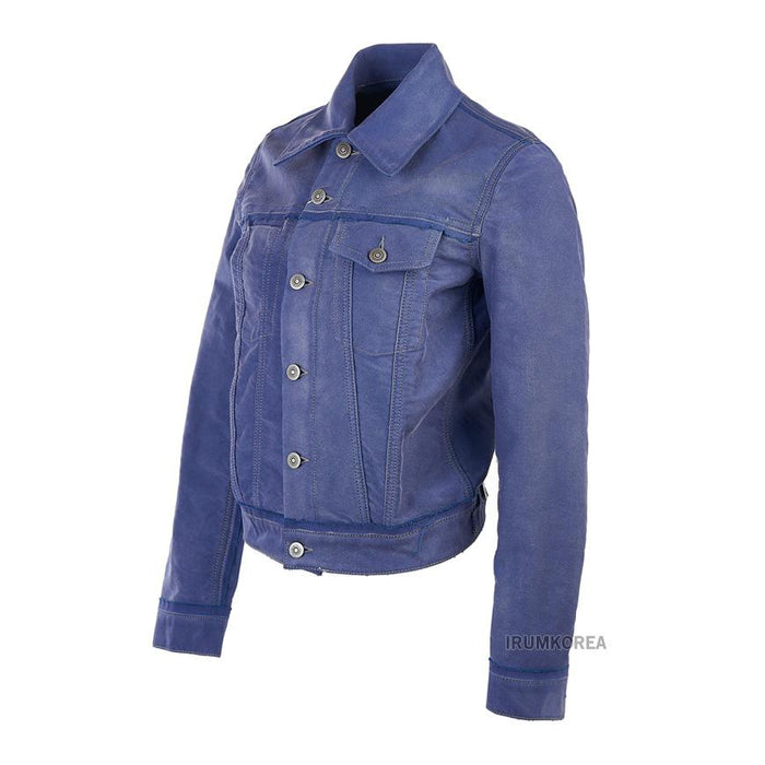 Maison Margiela Stitch Logo Denim Jacket Navy