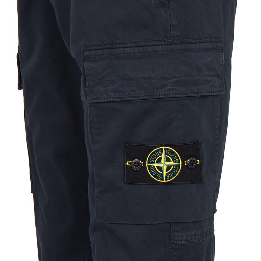 STONE ISLAND Men’s Cargo Pants Cotton Blend Green Classic Trousers