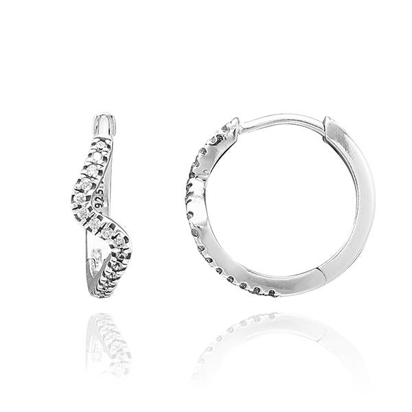 PANDORA Silver CZ Stud Earrings for Women 292545 C01