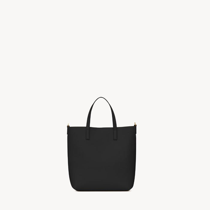Saint Laurent Black Leather Shopping Tote Bag