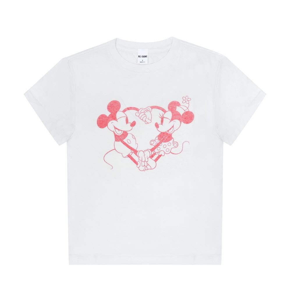 RE/DONE Disney Heart Hands Graphic Classic Short Sleeve T-Shirt Wo 024 02WCGT377