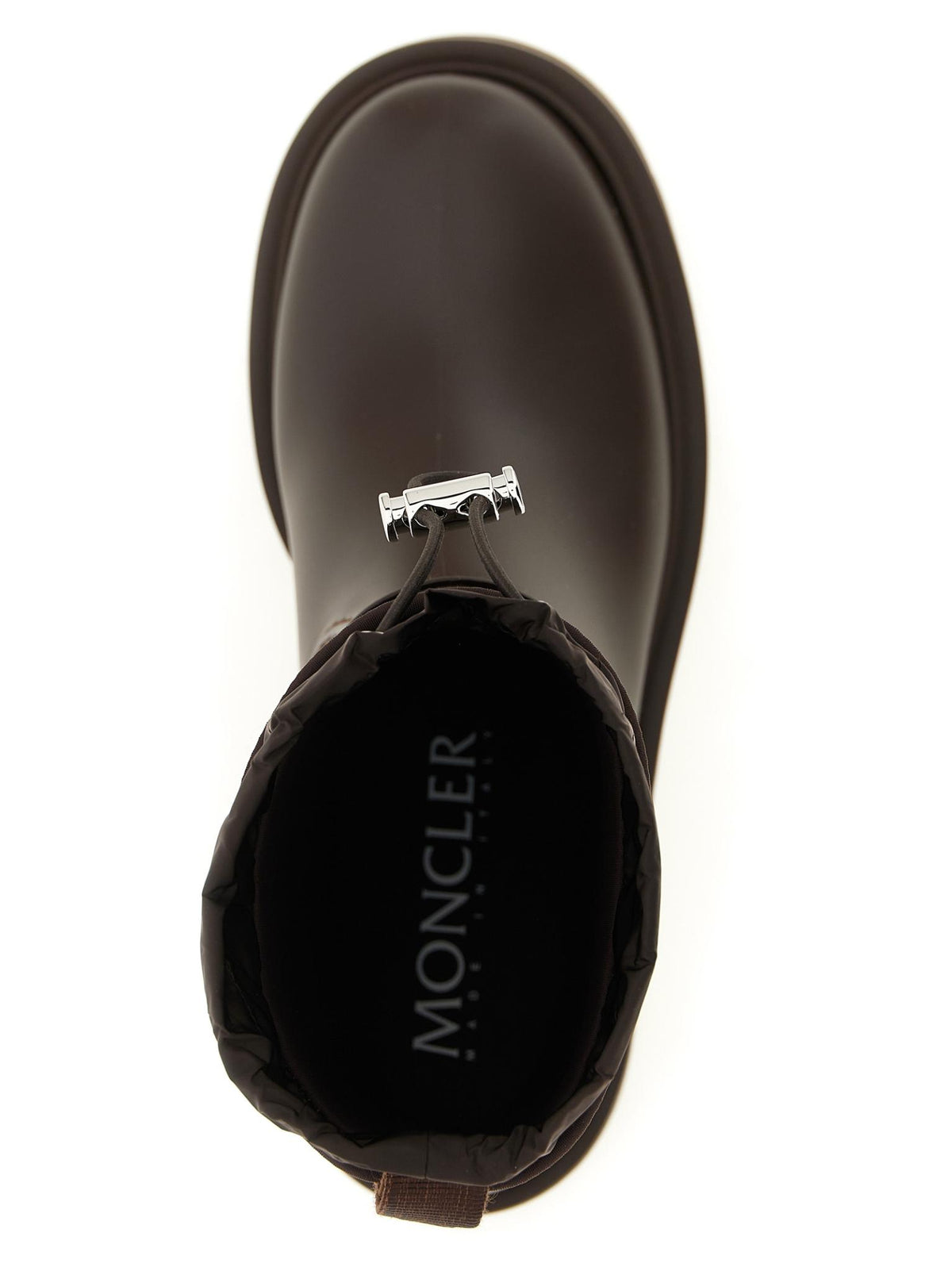 Moncler Black Leather Ankle Boots