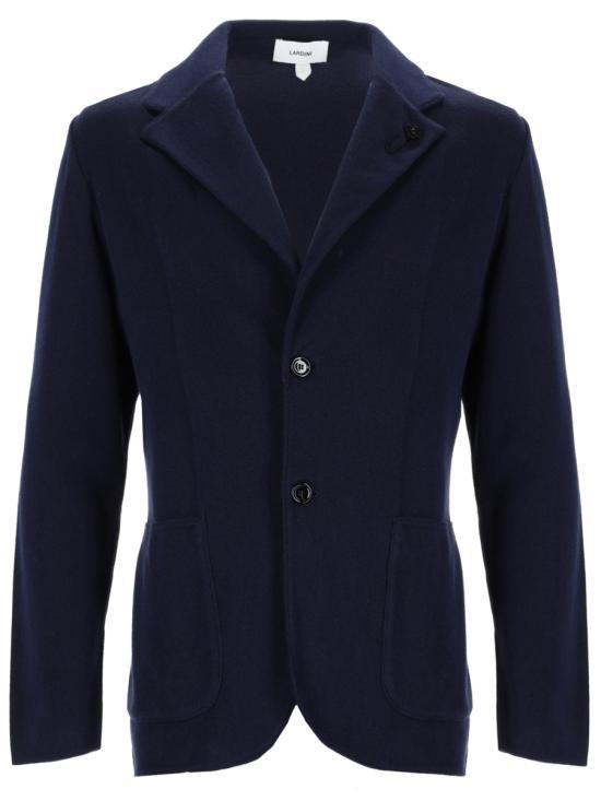 LARDINI Blue Wool Blend Single-Breasted Men’s Jacket CNLJM70 CN6600
