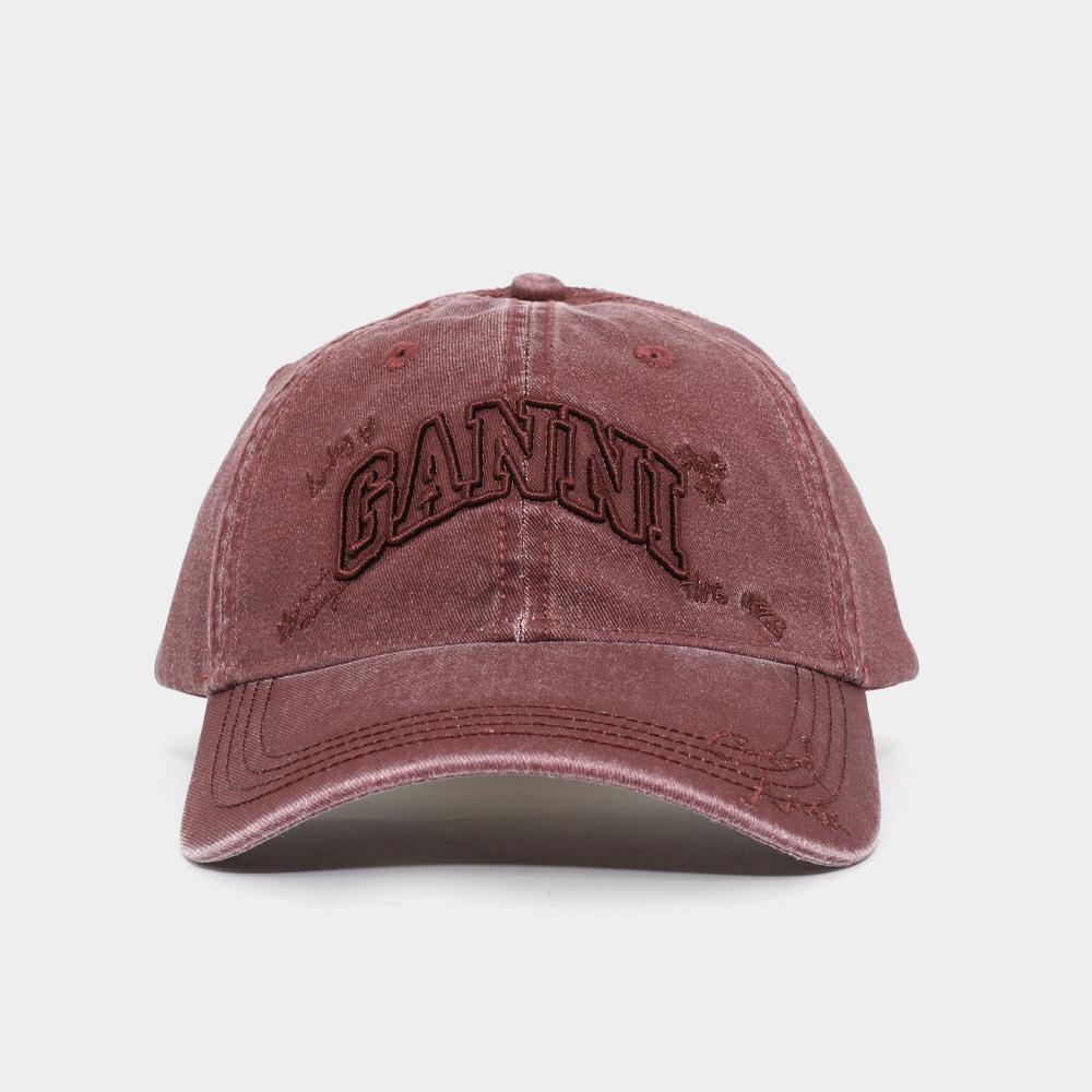 GANNI Vintage Embroidered Logo Women’s Cap Navy