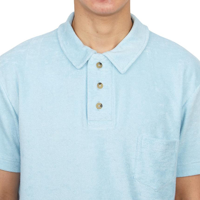HOWLIN Men’s Polo Short Sleeve T-Shirt Summer Blue